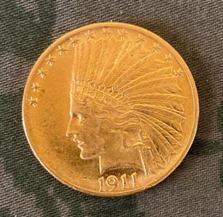 1911 Indian Head $10.  00 Gold Eagle
