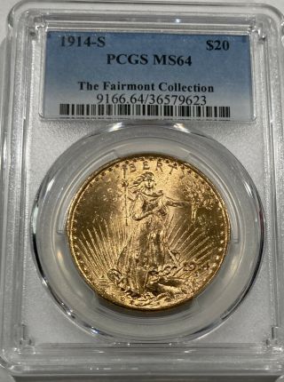 1914 - S St Gaudens Gold $20 Double Eagle Pcgs Ms - 64 Coin Price Cut