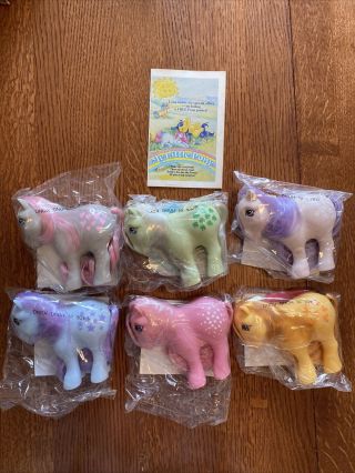 1986 My Little Ponies Collector Factory Hasbro Set Of 6