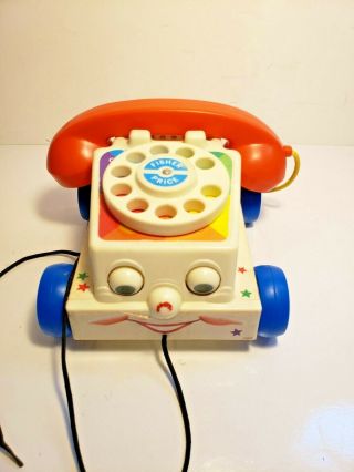 Fisher Price Chatter Phone Telephone Pull String Toy 2009 Mattel Classic N