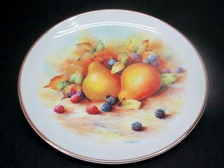 Vintage Royal Staffordshire Orchard Fruits Cabinet Plate Signed D Wallace