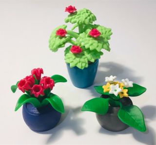 Playmobil Garden Landscape - Assorted Potted Plants,  Roses,  Daisy,  Dollhouse
