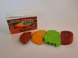 Vintage 1988 Fisher - Price Fun With Food Taco Fixins Toy Food Set