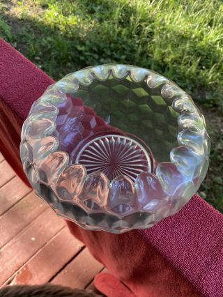 Vintage Fostoria American Fruit Serving Bowl Clear Crystal Glass Rolled Edge