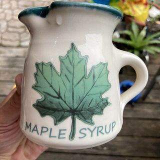 Great Bay Pottery Maple Syrup Mini Pitcher Handcrafted Usa Made Collectible Gem