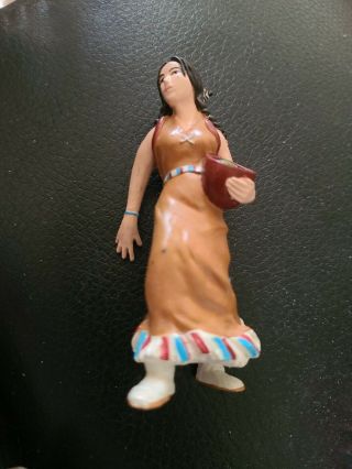 2000 Papo Indian Woman With Baby Retired Wild West Sioux Native American