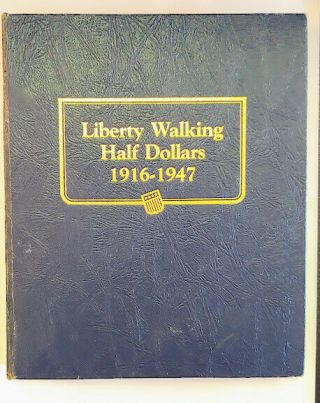 Liberty Walking Halves 1934 - 1947 Whitman Album Partial 37 Silver Coin Set