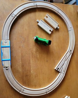 Thomas And Friends Wooden Train Track With Henry Bridge And 2 - Way Split Track