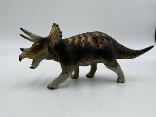 1999 Vintage Safari Triceratops Figurine Hard Plastic The Carnegie 7.  5 " Long