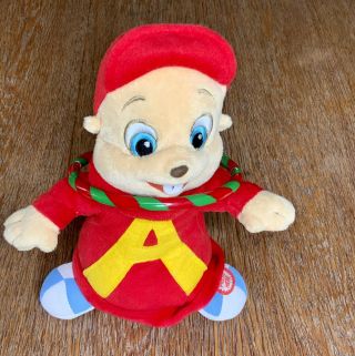 Alvin And The Chipmunks Plush Musical Hula Hoop Animated Christmas Toy Euc