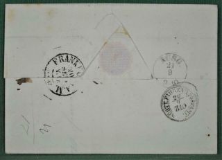 WURTTEMBERG GERMANY 9k STAMP COVER 1862 TO BERLIN (H129) 3