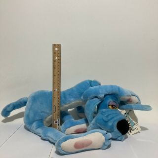 Vintage Dakin Foofur Phil Mendez Plush Stuffed Animal Blue Dog Collar Tag 1984