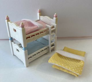 Calico Critters Triple Baby Bunk Beds Incomplete Sylvanian Families Nursery