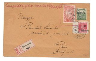 Hungary,  1919 Serbian Occupation: Unusual R - Cover With Mixed Franking