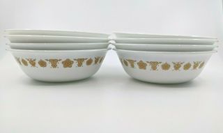 Corelle Butteryfly Gold Soup Cereal Bowls Set Of 8