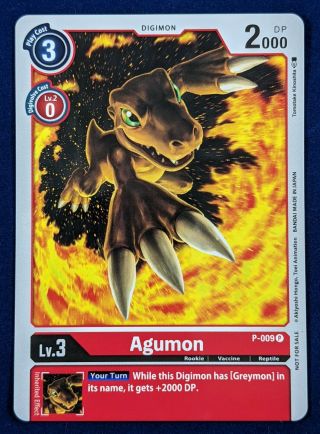 Digimon Ccg 1x Agumon P - 009 P Promo