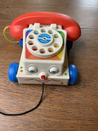 Fisher Price Chatter Phone Telephone Pull String Toy 2009 Mattel Classic Pretend 2
