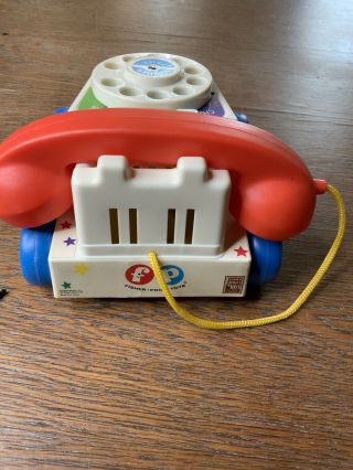 Fisher Price Chatter Phone Telephone Pull String Toy 2009 Mattel Classic Pretend 3