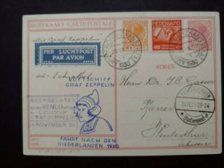 1930 Holland Fahrt Graf Zeppelin Postcard Nederland Netherlands Wk7.  24 $0.  99