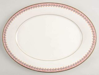 Noritake Momentum China Dinner Serving Oval Platter 13.  5 " 7734
