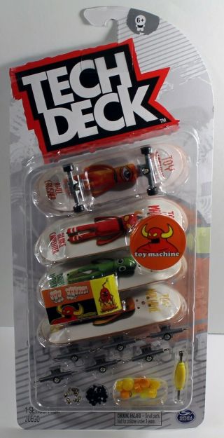 2021 Tech Deck Toy Machine Skateboards Fingerboard 4 - Pack