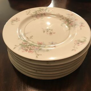 8 Theodore Haviland York Apple Blossom Salad Dessert Plates Made In America
