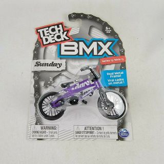 Tech Deck Bmx Series 13 Sunday Purple Metal Frame Black Tires