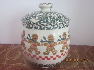 Folk Craft By Tienshan Gingerbread Sponged Cookie Jar