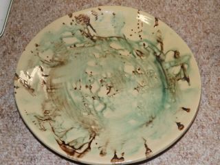 Jeff White Redware Folk Art Pottery Plate Lebanon Pa