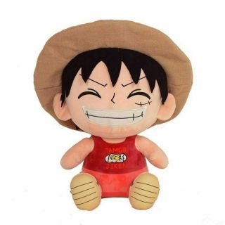 Cute Anime One Piece Monkey D.  Luffy Plush Toy Doll Stuffed Pillow Kids Gift