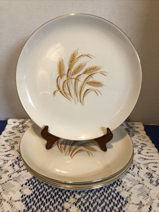 Vintage Homer Laughlin - Golden Wheat - Set Of 4 Dinner Plates