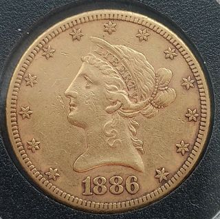 1886 S $10 Liberty Gold Eagle