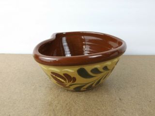 Eldreth Redware Pottery Heart Shaped Bowl 2003 Signed (c @b10)