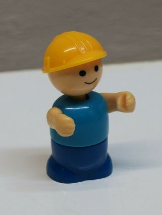 Vintage Playskool Lil Playmates Worker Construction Man Little People (ben)