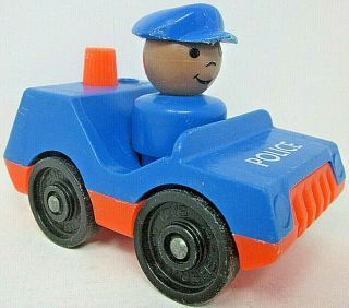 Fisher Price Little People Forklift Hardhat Driver Police Car Fire Truck Fireman 2