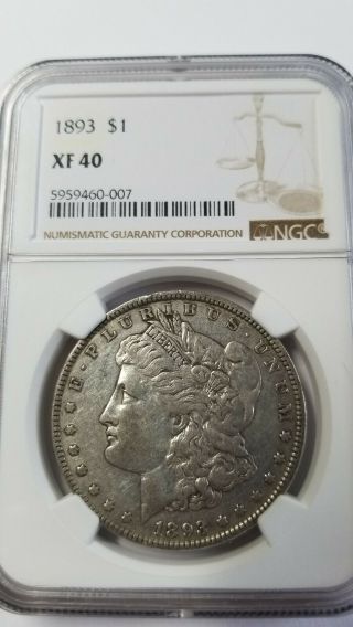 1893 P Morgan Silver Dollar Ngc Xf40 Example Of A Key Date