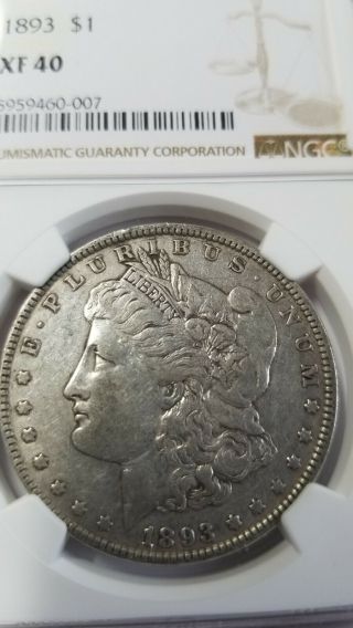 1893 P Morgan Silver Dollar NGC XF40 EXAMPLE OF A KEY DATE 3