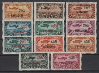 Ds148252 / French Syria / Latakia / Y&t Air 1 / 11 Complete Set Mh Cv 220 $