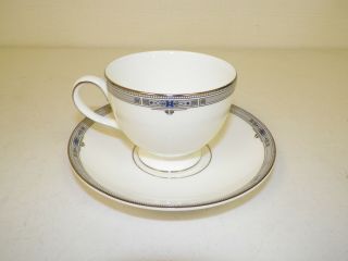 WEDGWOOD BONE CHINA AMHERST FOOTED CUPS & SAUCERS MADE IN ENGLAND 2