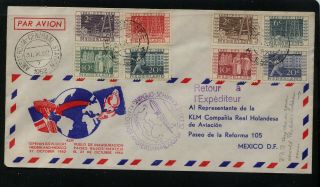 Netherlands 332 - 339 Both Sets On Cover To Mexico 1952 Ms0928