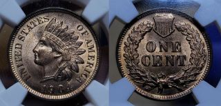 1904 Indian Head Cent 1c Repunched Date,  Fs - 301,  S - 10 Ngc Ms 65 Rb Finest Pop 2