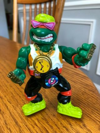 Vtg 1991 Teenagers Mutant Ninja Turtle Tmnt Mike Raps Action Figure Playmates