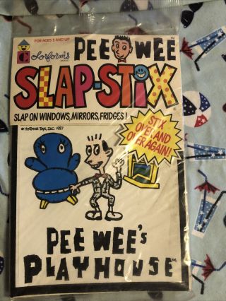 Pee - Wee Herman Vintage 1987 Colorforms Slap - Stix Decals Pee - Wee 