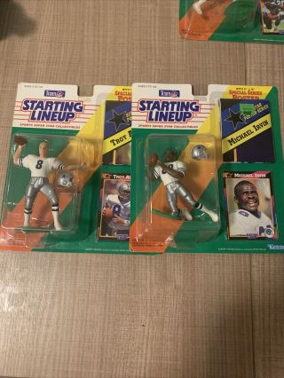 Setof2 1992 Dallas Cowboys Michael Irvin And Troy Aikman Starting Lineup Figures