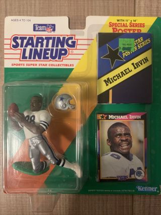 Setof2 1992 Dallas Cowboys Michael Irvin And Troy Aikman STARTING LINEUP Figures 3