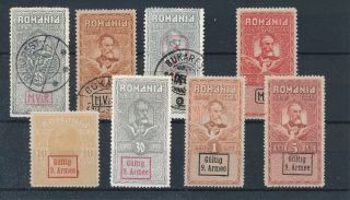 [59546] Romania German Occupation 1918 Good Lot Mh/used Very Fine Stamps