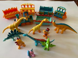 Jim Henson Dinosaur Train 15 Piece Engine,  Cars & Assorted Dinosaur Figures