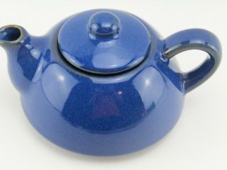 Pier 1 Imports Individual Tea Pot Blue With Lid No Ceramic Cup
