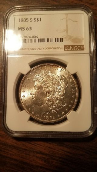 1885 S Ngc Ms 63 Morgan Dollar
