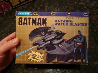 1988 Blue - Box Batman Batwing Water Blaster Complete